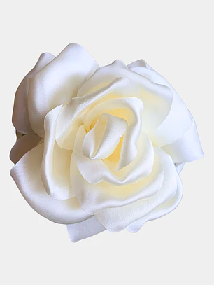 PINCHES FLOR TELA BLANCO 