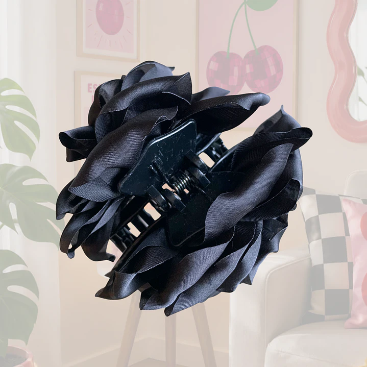 PINCHES FLOR TELA NEGRO  4