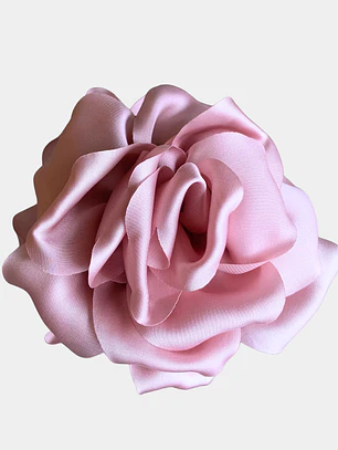 PINCHES FLOR TELA ROSADO CLARO 