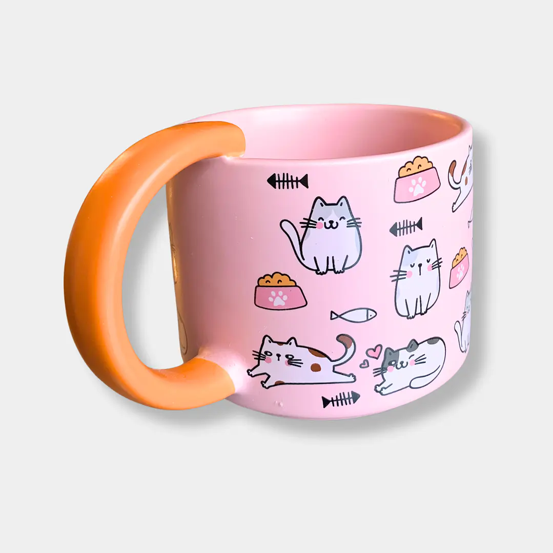 TAZON ROSADO GATOS GRISES ASA NARANJA 1