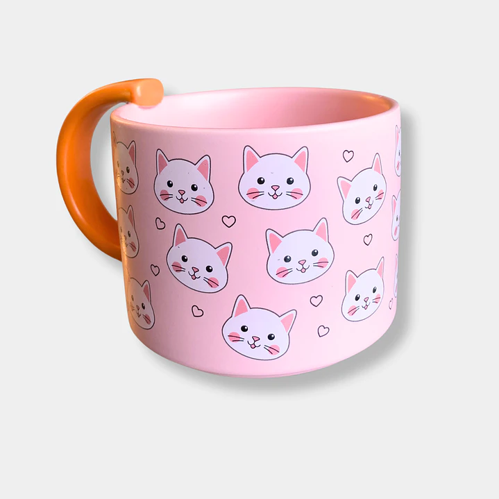 TAZON ROSADO GATOS BLANCOS ASA NARANJA 1