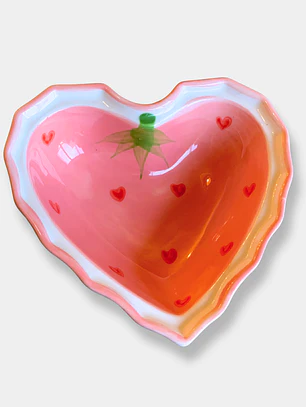 PLATO CORAZON ROSADO