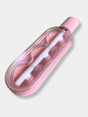 HIELERA CON BOMBILLA ROSADO