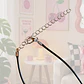 COLLAR CUERITO NEGRO DIJE PLATEADO - Miniatura 4