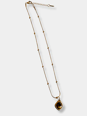 COLLAR CADENA FINA CON OJO TIGRE