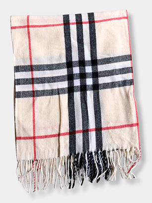BUFANDA CUADRILLE CREMA