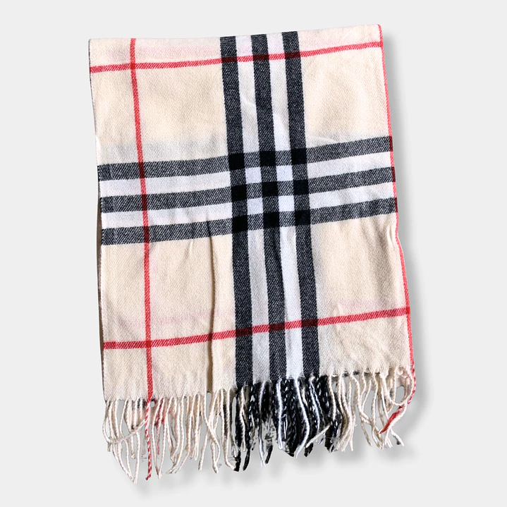 BUFANDA CUADRILLE CREMA 1