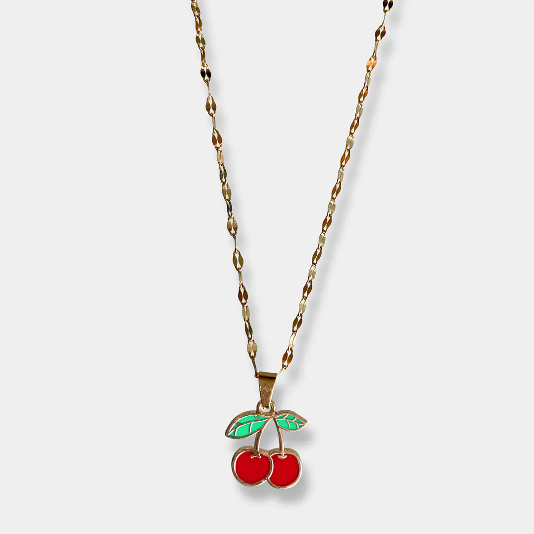COLLAR CADENA DELGADA DIJE CEREZA 1