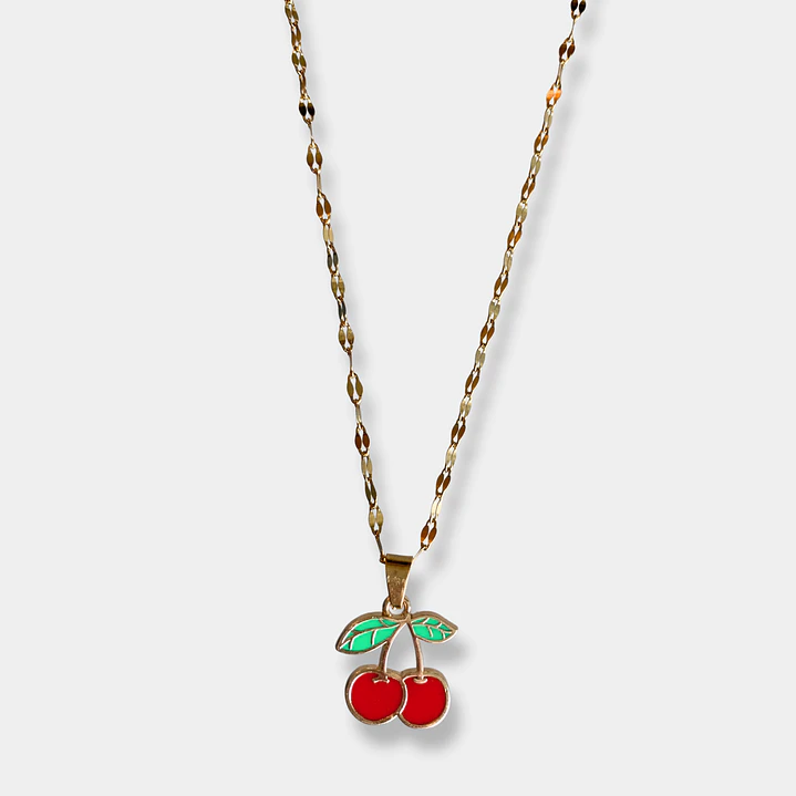 COLLAR CADENA DELGADA DIJE CEREZA 1