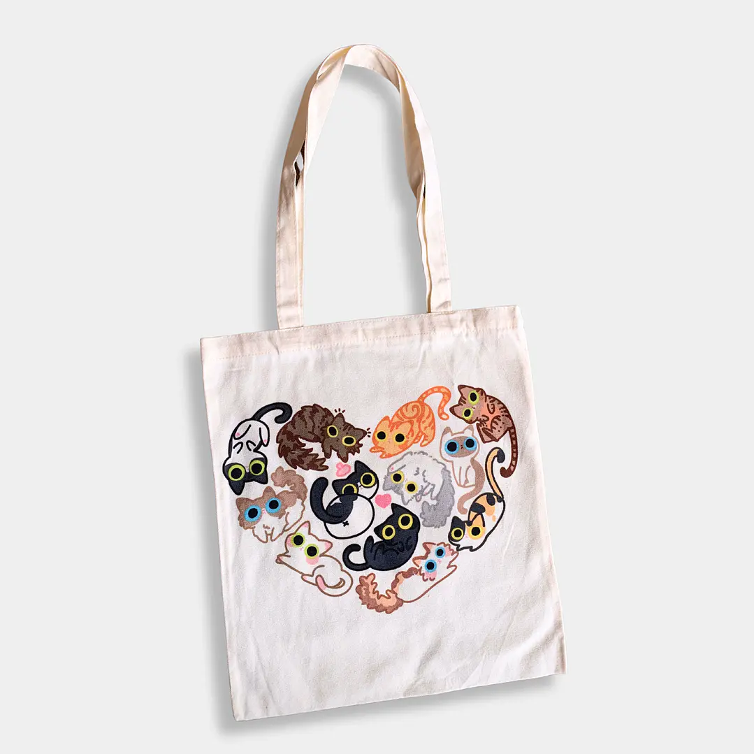 TOTTE BAG GATOS CORAZON 1