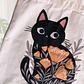 TOTTE BAG GATO NEGRO Y FLORES - Miniatura 2