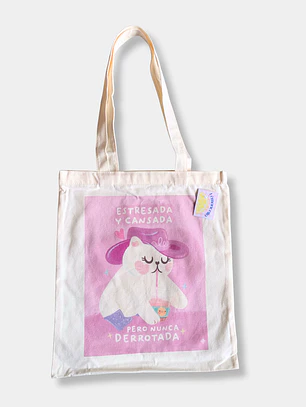 TOTTE BAG GATO ESTRESADA Y CANSADA