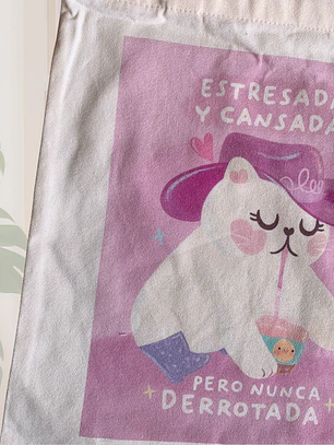 TOTTE BAG GATO ESTRESADA Y CANSADA