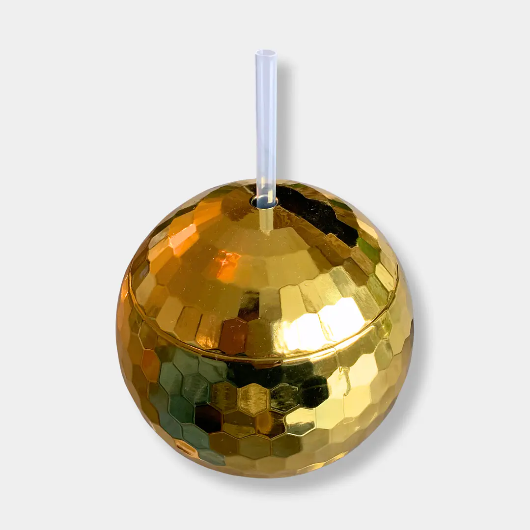 VASO BOLA DISCO DORADA 1