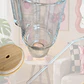VASO VIDRIO BOMBILLA TAPA BAMBU - Miniatura 2
