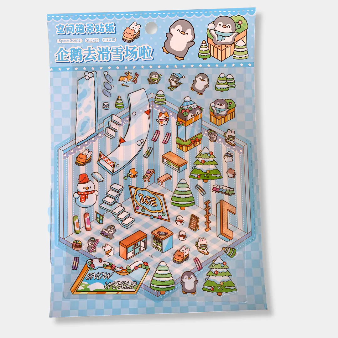 STICKER ARMADO CASA DIY VIRAL CELESTE 1
