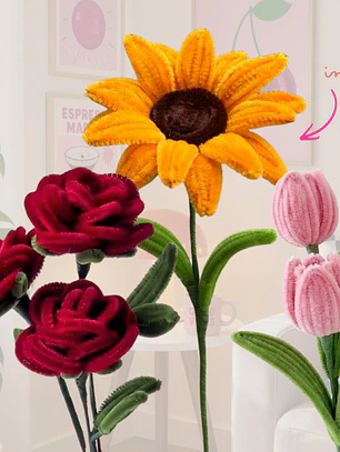 FLOR DIY LIMPIAPIPAS AMARILLO