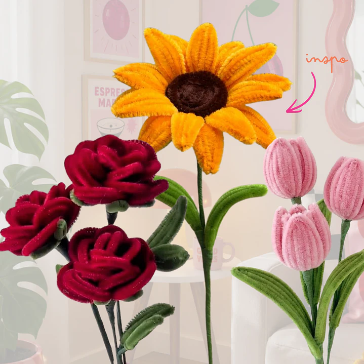 FLOR DIY LIMPIAPIPAS AMARILLO 2