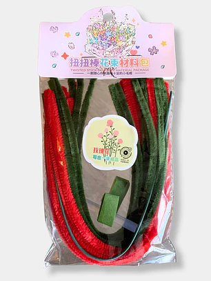 FLOR DIY LIMPIAPIPAS ROJO