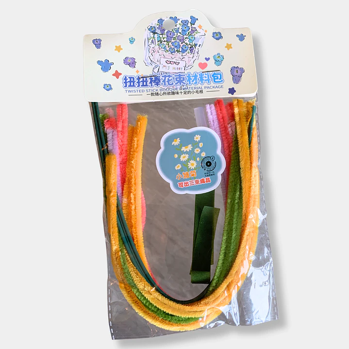 FLOR DIY LIMPIAPIPAS NARANJO 1