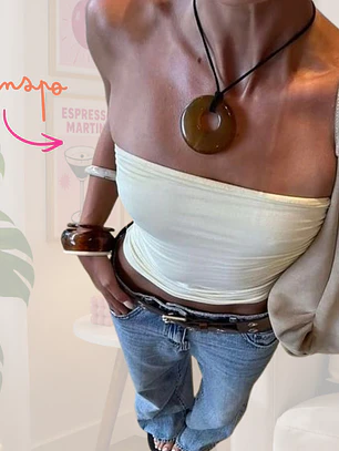 COLLAR CUERITO CON DIJE ACRILICO CAFE