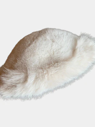 GORRO PELUDO BLANCO