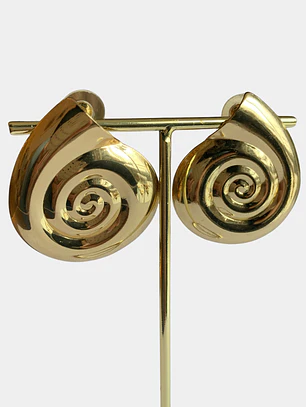 AROS CARACOL GRANDE DORADO