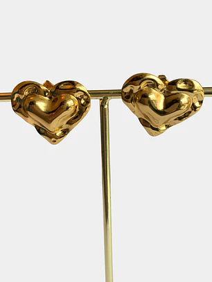 AROS CORAZON DORADO