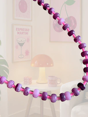 COLLAR CUENCAS MORADO Y ROSADO 