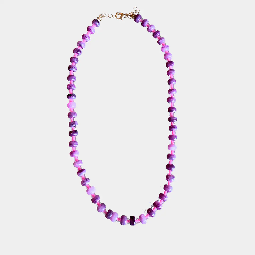 COLLAR CUENCAS MORADO Y ROSADO  1