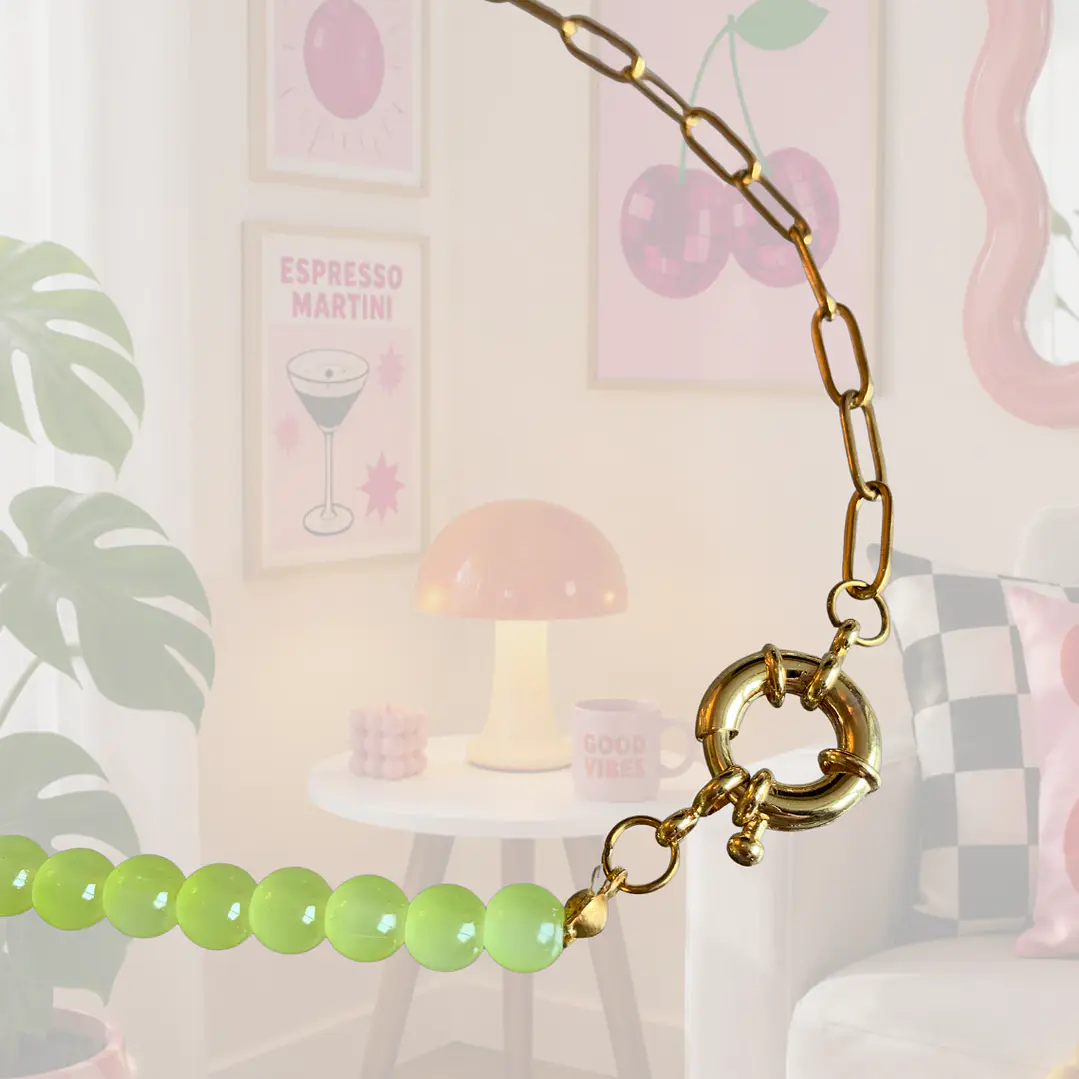 COLLAR CADENA DORADA PERLAS  4