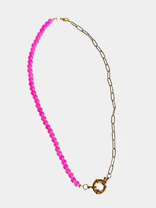 COLLAR CADENA DORADA PERLAS 