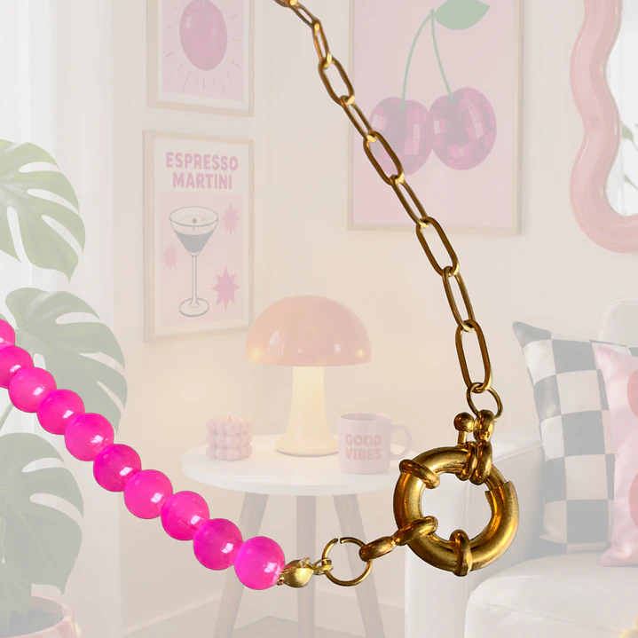 COLLAR CADENA DORADA PERLAS  2