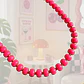 COLLAR FUCSIA Y MOSTACILLAS DORADAS - Miniatura 2