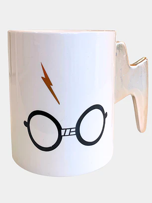 TAZON HARRY POTTER AZA RAYO DORADO CERAMICA