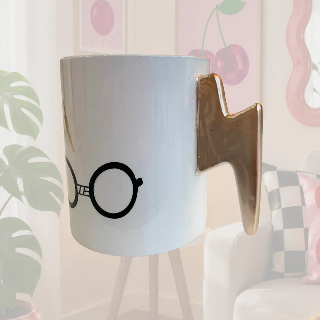 TAZON HARRY POTTER AZA RAYO DORADO CERAMICA 2