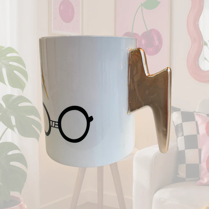 TAZON HARRY POTTER AZA RAYO DORADO CERAMICA 2
