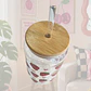 VASO VIDRIO TAPA BAMBU FRUTILLAS - Miniatura 2