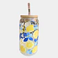 VASO VIDRIO TAPA BAMBU LIMONES  - Miniatura 1