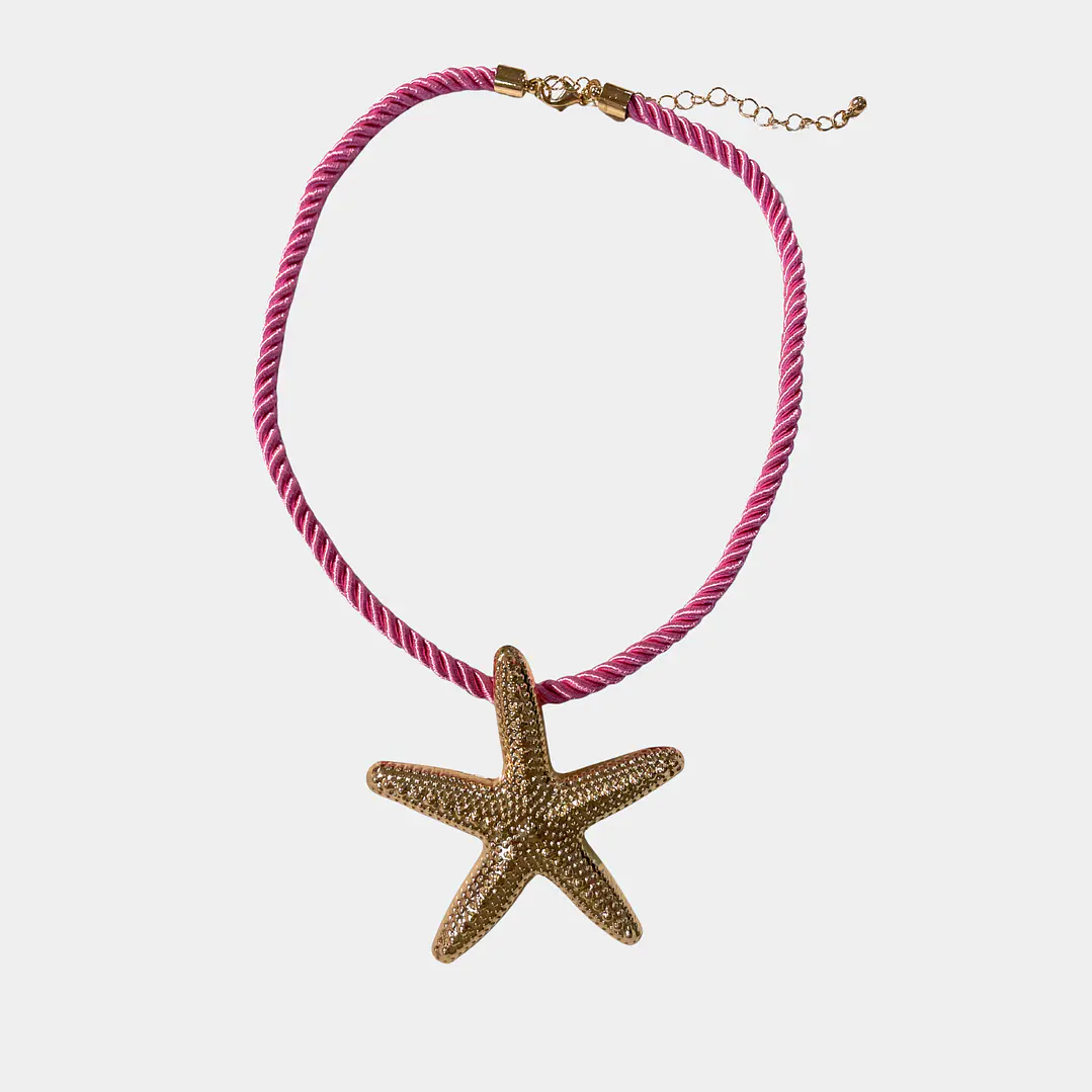 COLLAR ESTRELLA DORADA CORDEL  2