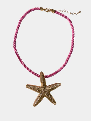 COLLAR ESTRELLA DORADA CORDEL 