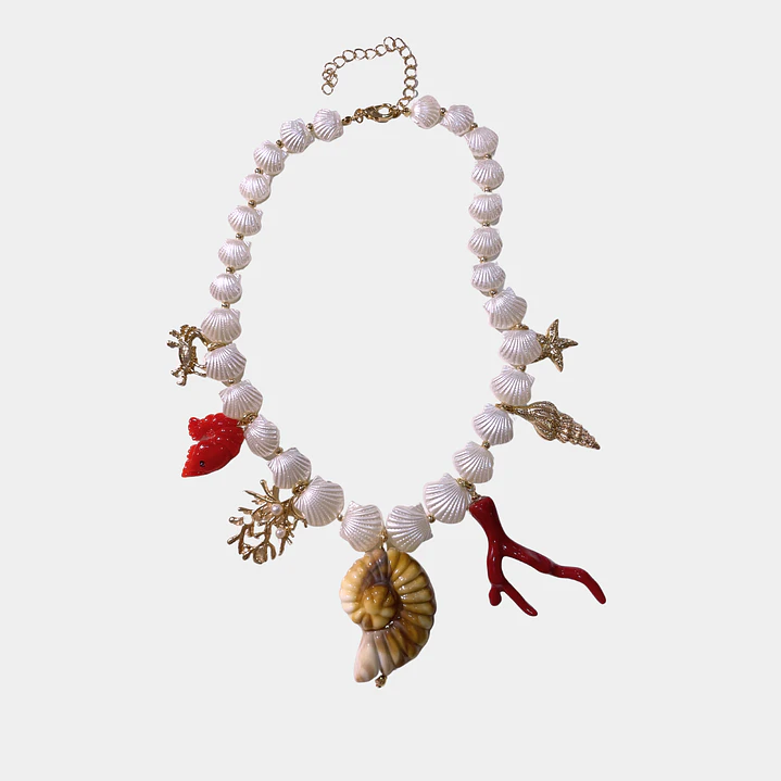 COLLAR DIJES MARINOS CONCHITAS BLANCAS  1