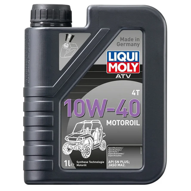 Aceite Liqui Moly 10W-40 para moto  ATV 4T Motoroil 10W-40 1L