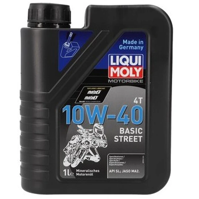 Aceite Liqui Moly 10W-40 para moto Motorbike 4T 10W-40 Basic street 1L