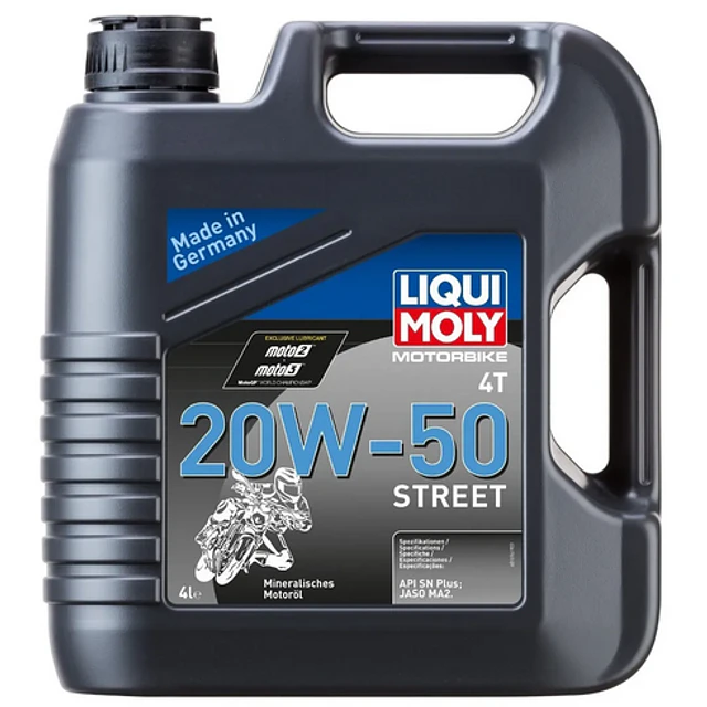 Aceite Liqui Moly 20W-50 para moto Motorbike 4T 20W-50 street 4L