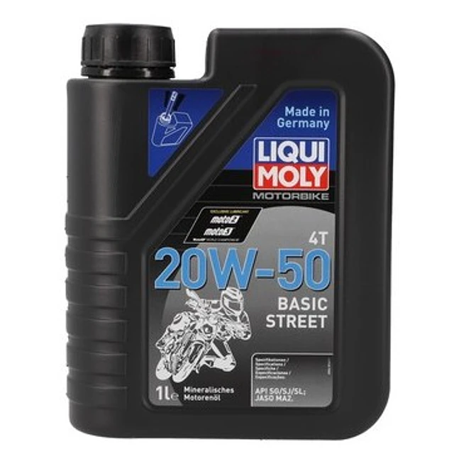Aceite Liqui Moly 20W-50 para moto Motorbike 4T 20W-50 Basic street 1L