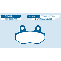 XN-12006-000 PASTILLA FRENO SEMIMETALICA ICHIBAN