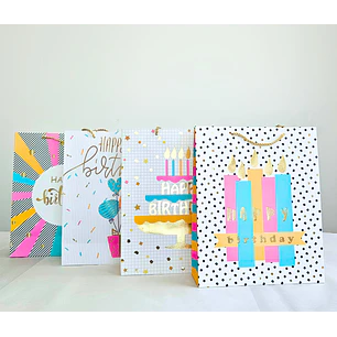 Bolsa Mediana para Regalo Cumpleaños Varios Diseños
