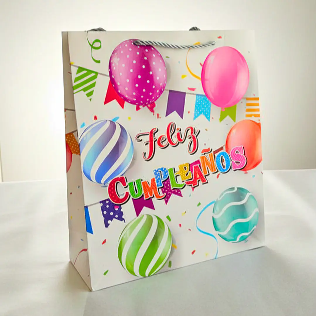 Bolsa Mediana para Regalo Cumpleaños Diseños La Fiesta Ya Empieza! 3