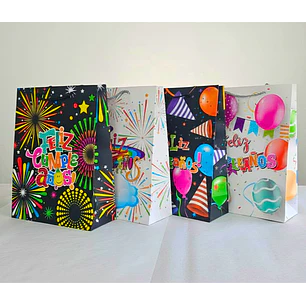 Bolsa Mediana para Regalo Cumpleaños Diseños La Fiesta Ya Empieza!